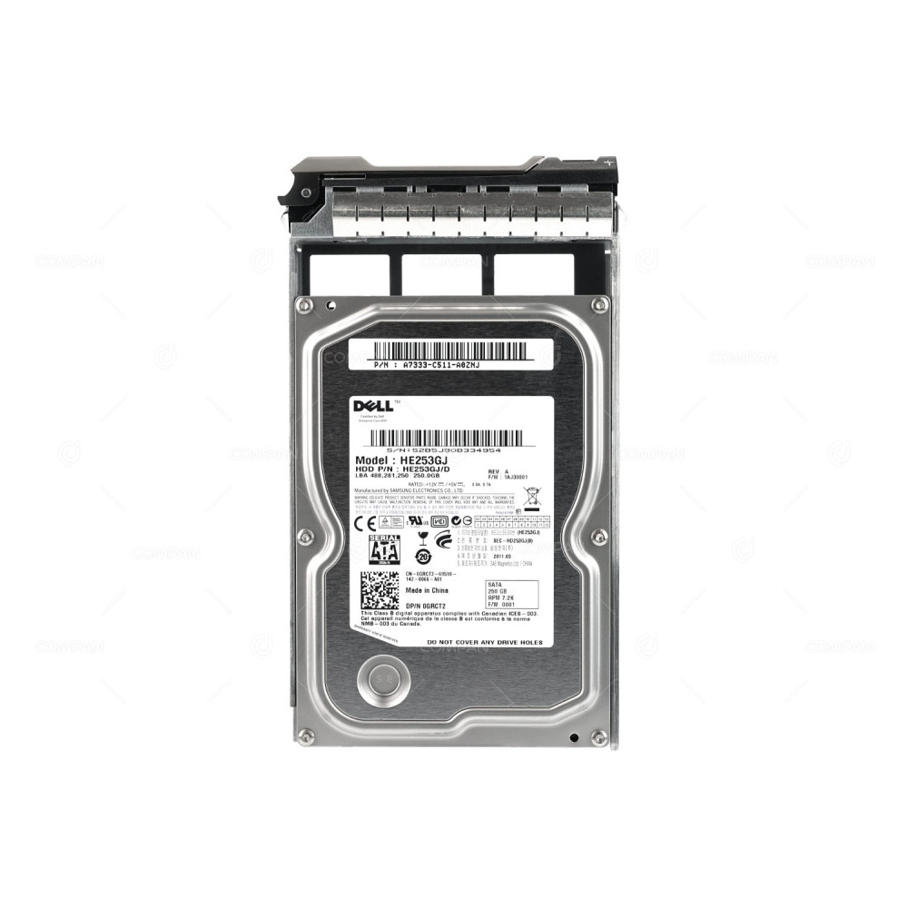 GRCT2 DELL HDD 250GB 7.2K SATA 3.5" LFF
